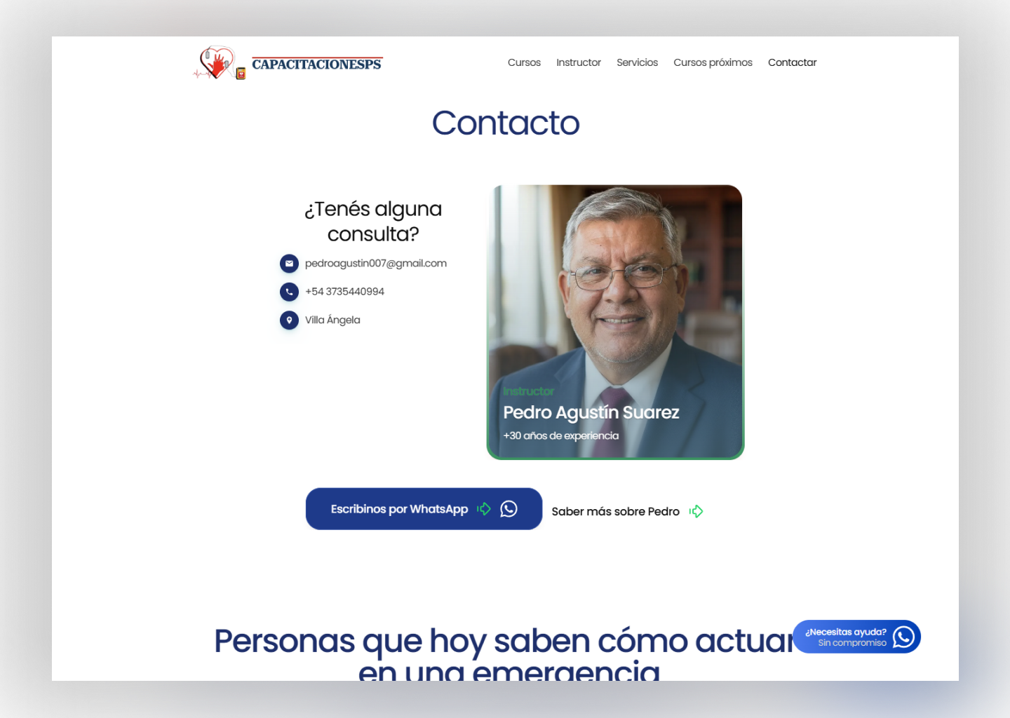CapacitacionesPS — sitio diseñado por Birik Studio
