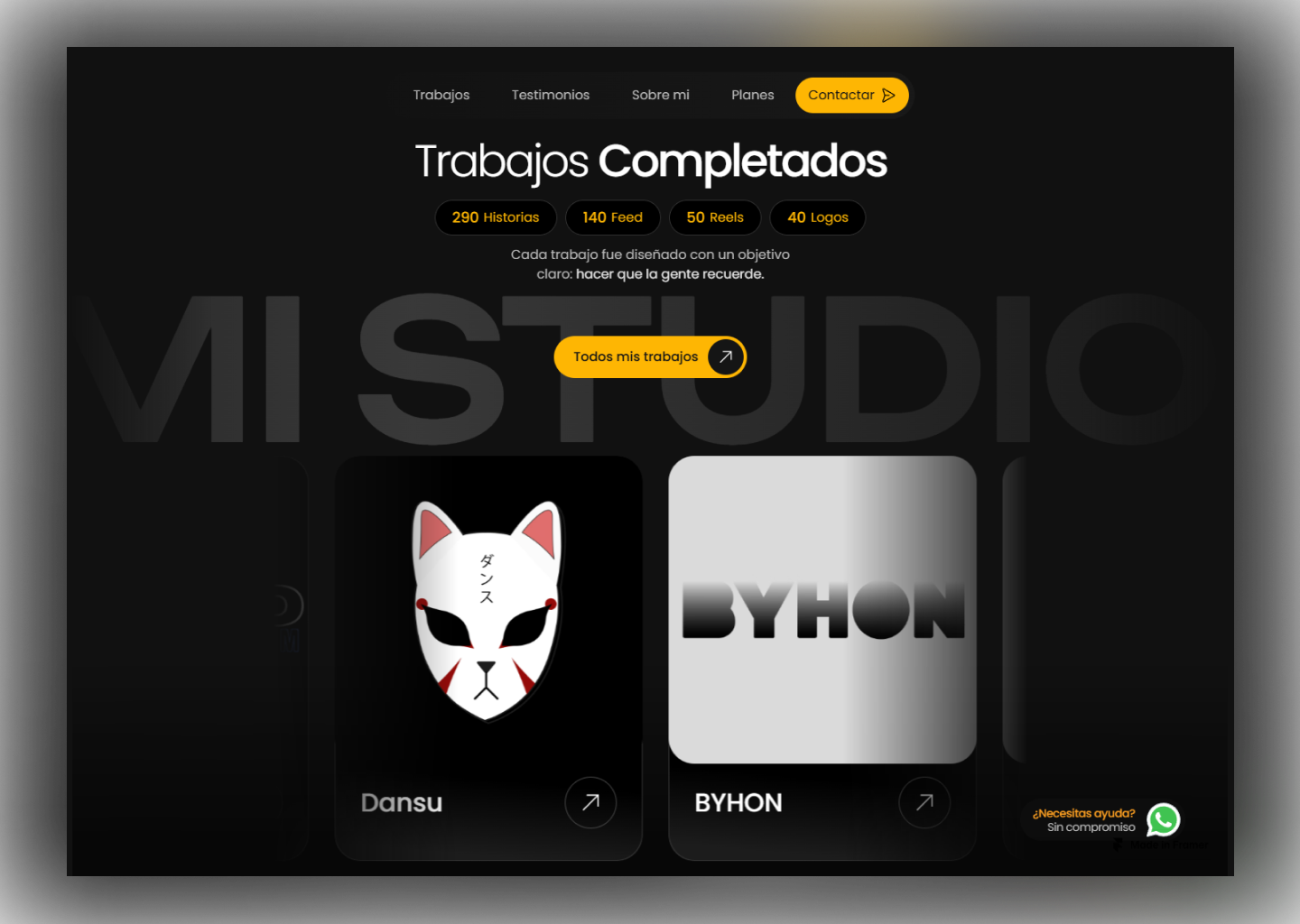 Hemidg Portfolio — sitio diseñado por Birik Studio
